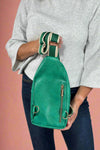 Wylie Triple Zip Sling Bag - Kelly Green