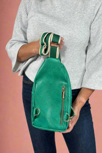 Wylie Triple Zip Sling Bag - Kelly Green