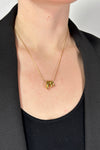 Triple Oval Charms Necklace - Gold