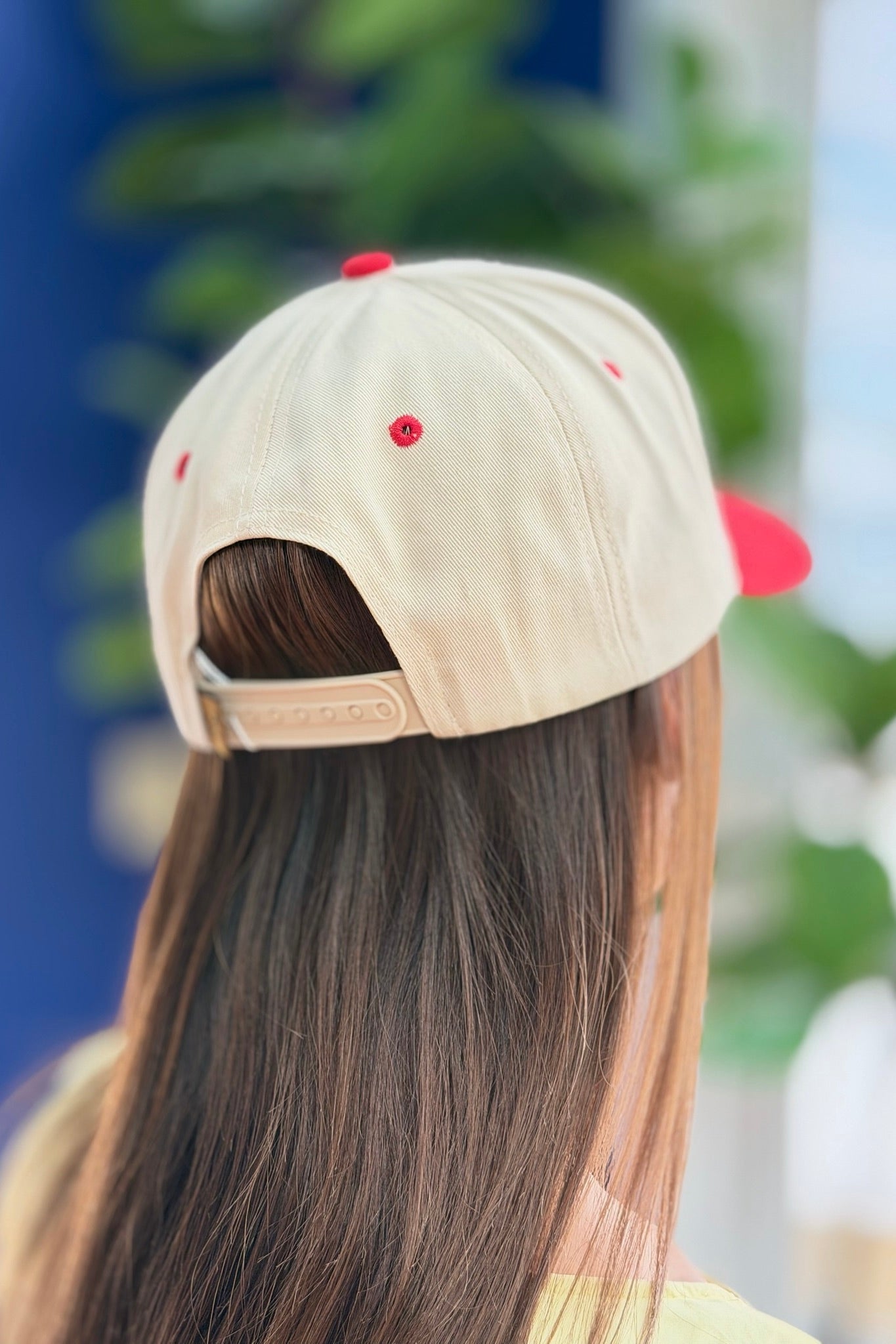 Summer Vibe Only Two-Tone Trucker Hat - Red