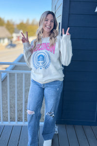 Wisconsin State Wreath Graphic Sweatshirt