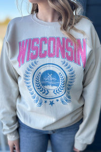 Wisconsin State Wreath Graphic Sweatshirt