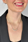 Dainty Chain Necklace With Pearls Silver