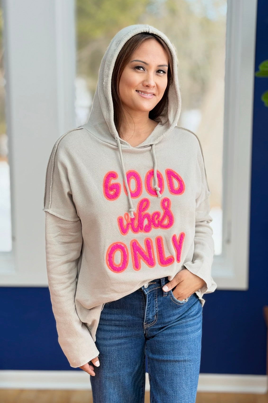 Good Vibes Only Hoodie Top