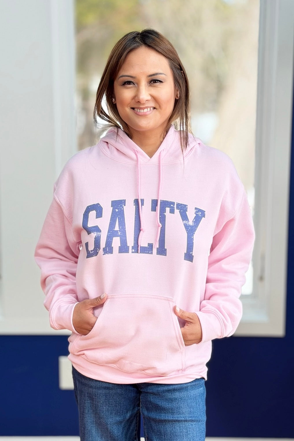 Varsity Pink Salty Graphic Hoodie