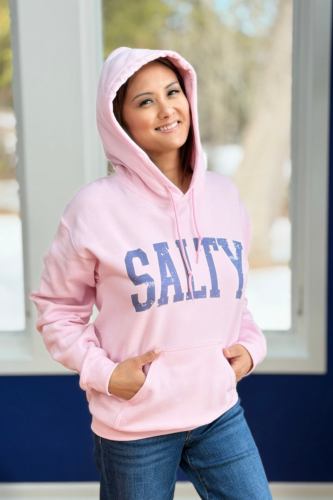 Varsity Pink Salty Graphic Hoodie