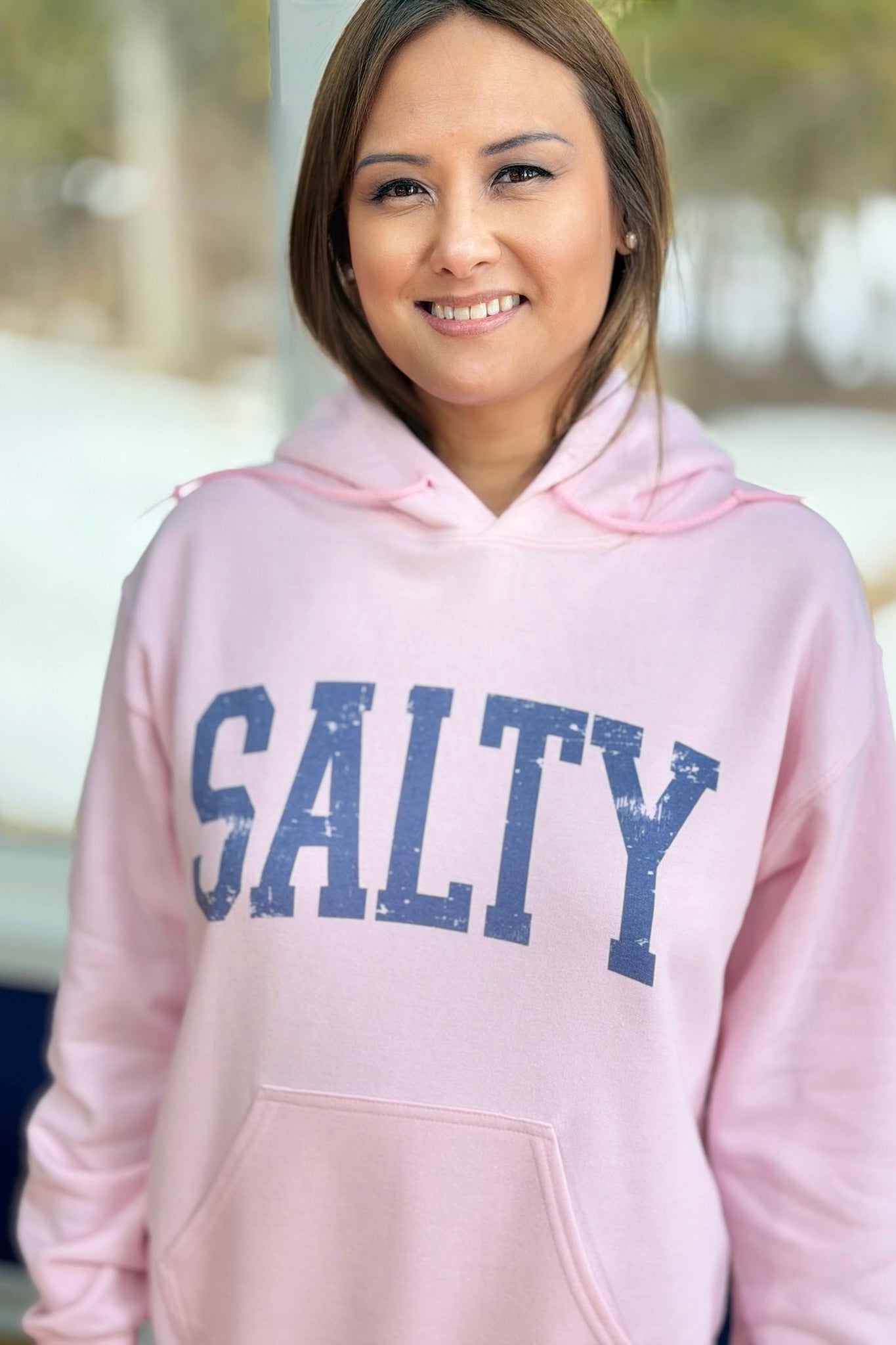 Varsity Pink Salty Graphic Hoodie