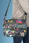 Nylon Crossbody Bag - Flower