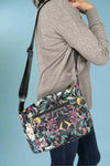 Nylon Crossbody Bag - Flower