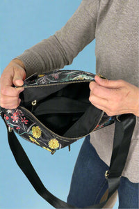 Nylon Crossbody Bag - Flower