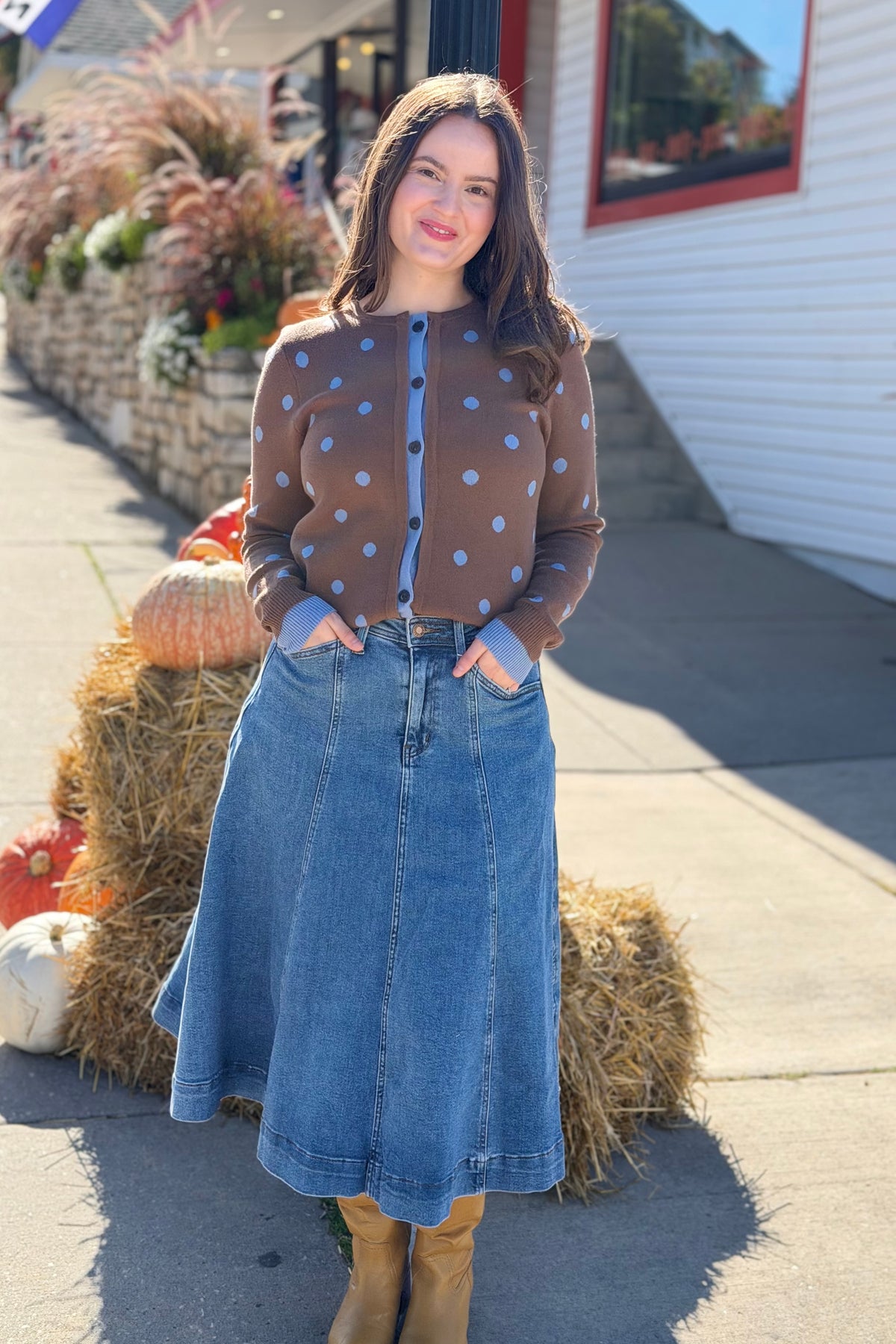 HW Lasso Denim Skirt