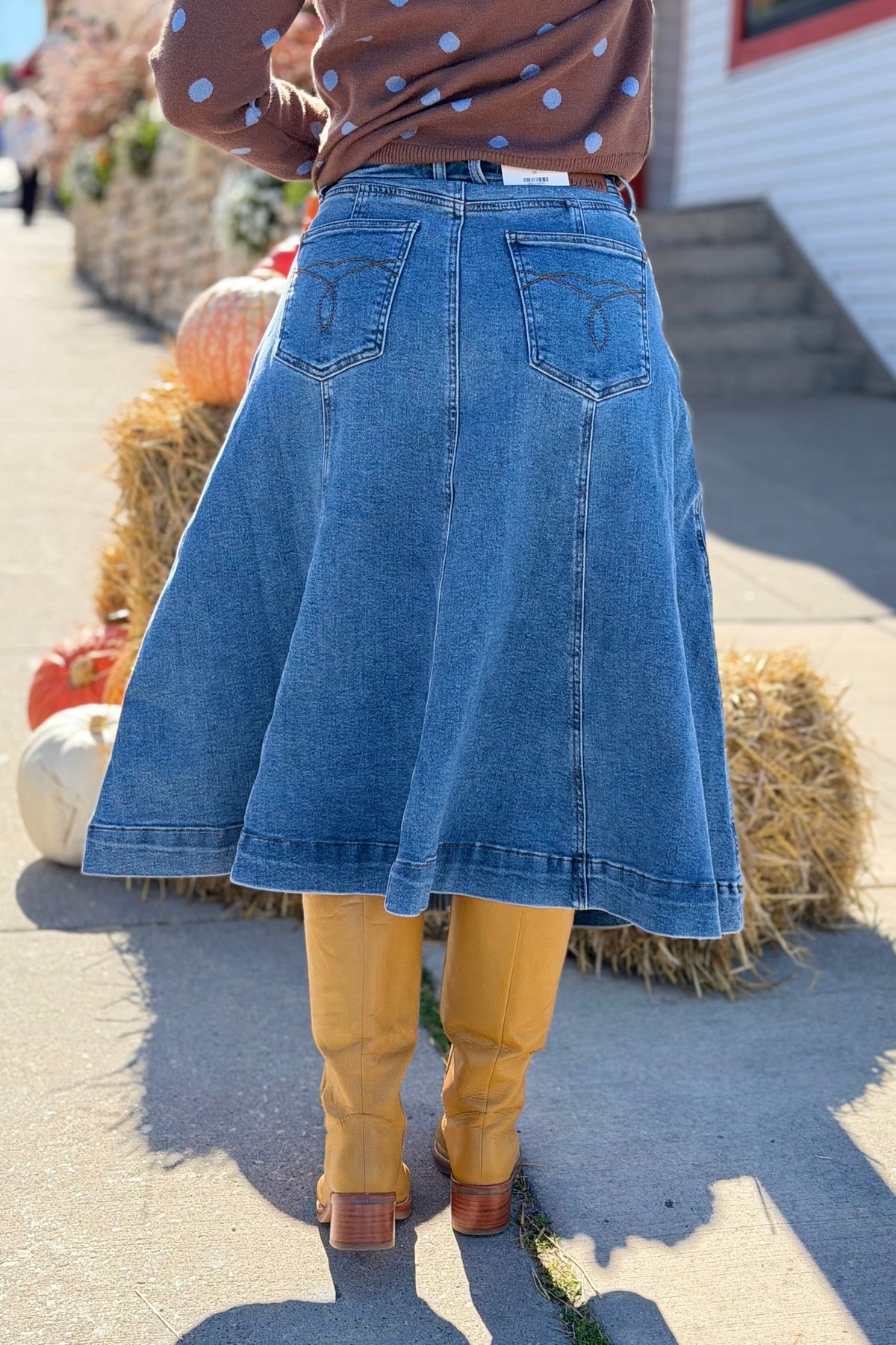 HW Lasso Denim Skirt