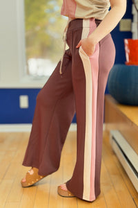 Track Pant Side Stripes - Brown
