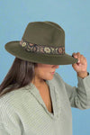 Fedora Jazz Hat - Army Green