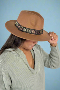 Fedora Jazz Hat - Khaki