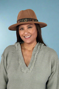 Fedora Jazz Hat - Khaki