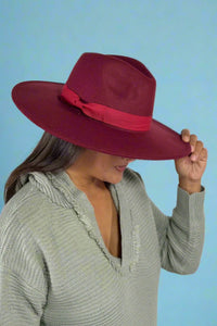 Jazz Brim Hat - Wine