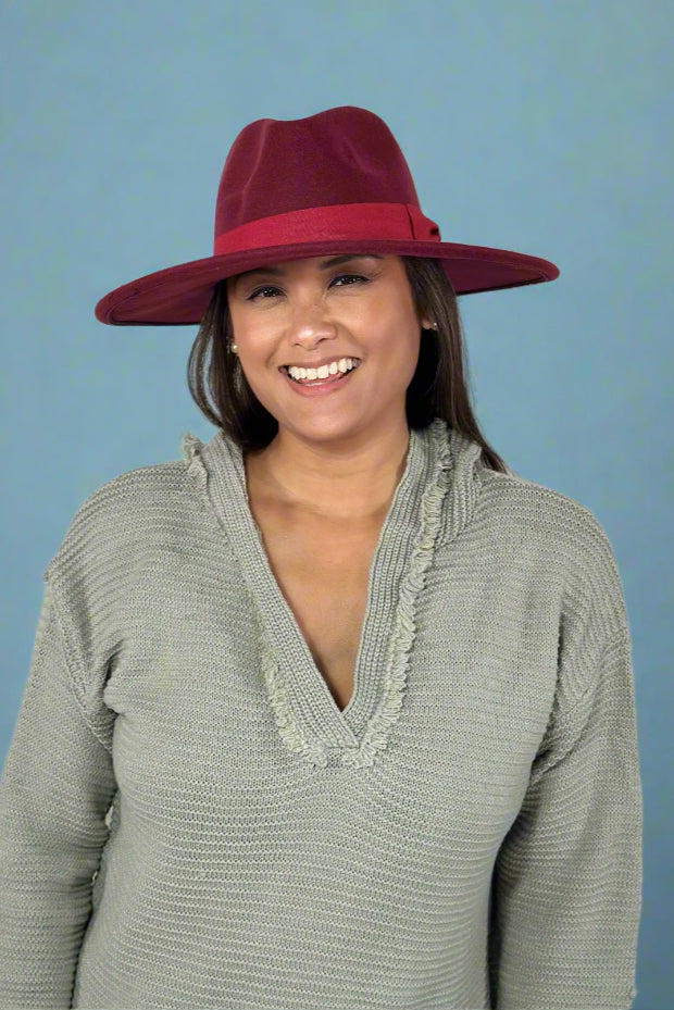 Jazz Brim Hat - Wine