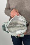 Quilted Puffer Belt Bag - Sage