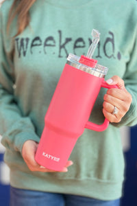 Hot Coral Tumbler 40oz