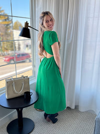 Open Back Maxi Dress - Kelly Green