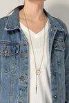 ReStrung Jewelry - Dagger Lariat Necklace Gold