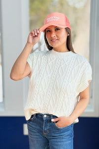 Ribbed Classic Cable Knit Sweater