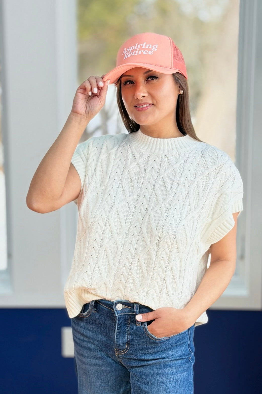 Ribbed Classic Cable Knit Sweater