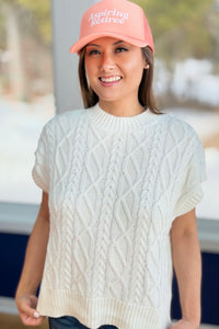 Ribbed Classic Cable Knit Sweater