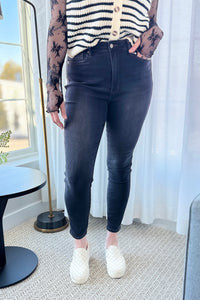 HW Tummy Control Black Wash Jeans JB80