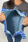 Knitted Shoulder Tote - Blue
