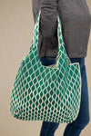 Knitted Shoulder Tote - Green