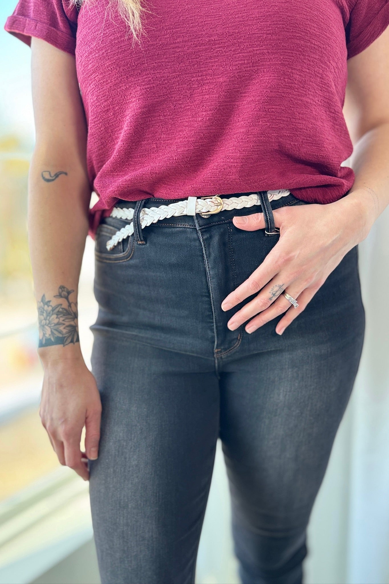 HW Tummy Control Black Wash Jeans JB80
