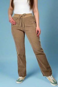 Aysha Corduroy Pants - Brown