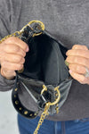 Studded Boston Shoulder Bag - Black