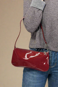 Baguette Tote Bag - Dark Red