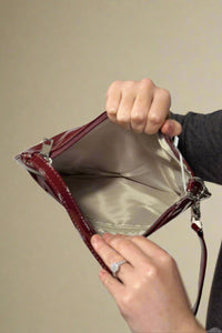 Baguette Tote Bag - Dark Red