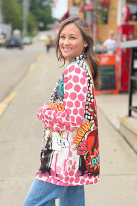 Italian Pop Art Print Blazer