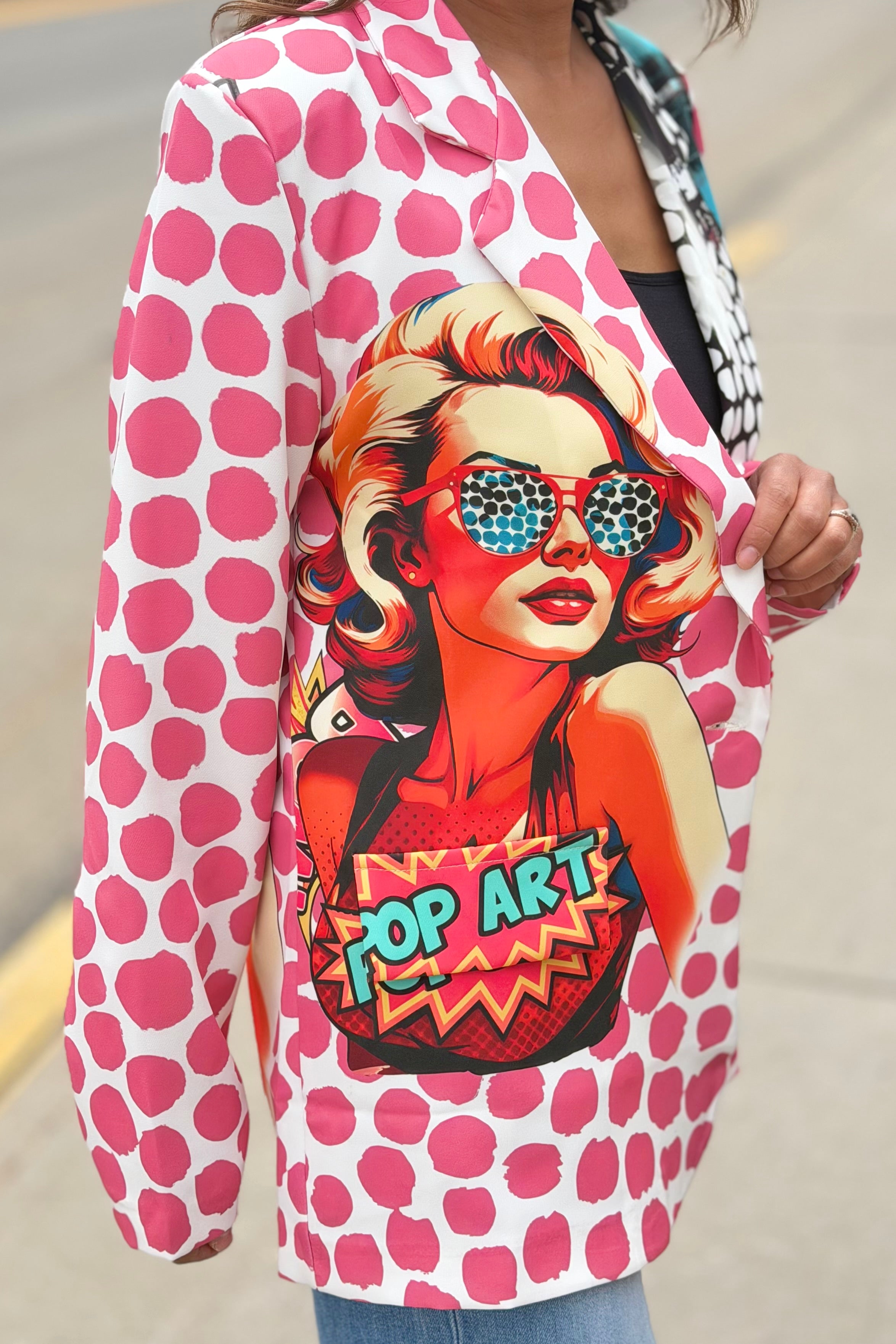 Italian Pop Art Print Blazer