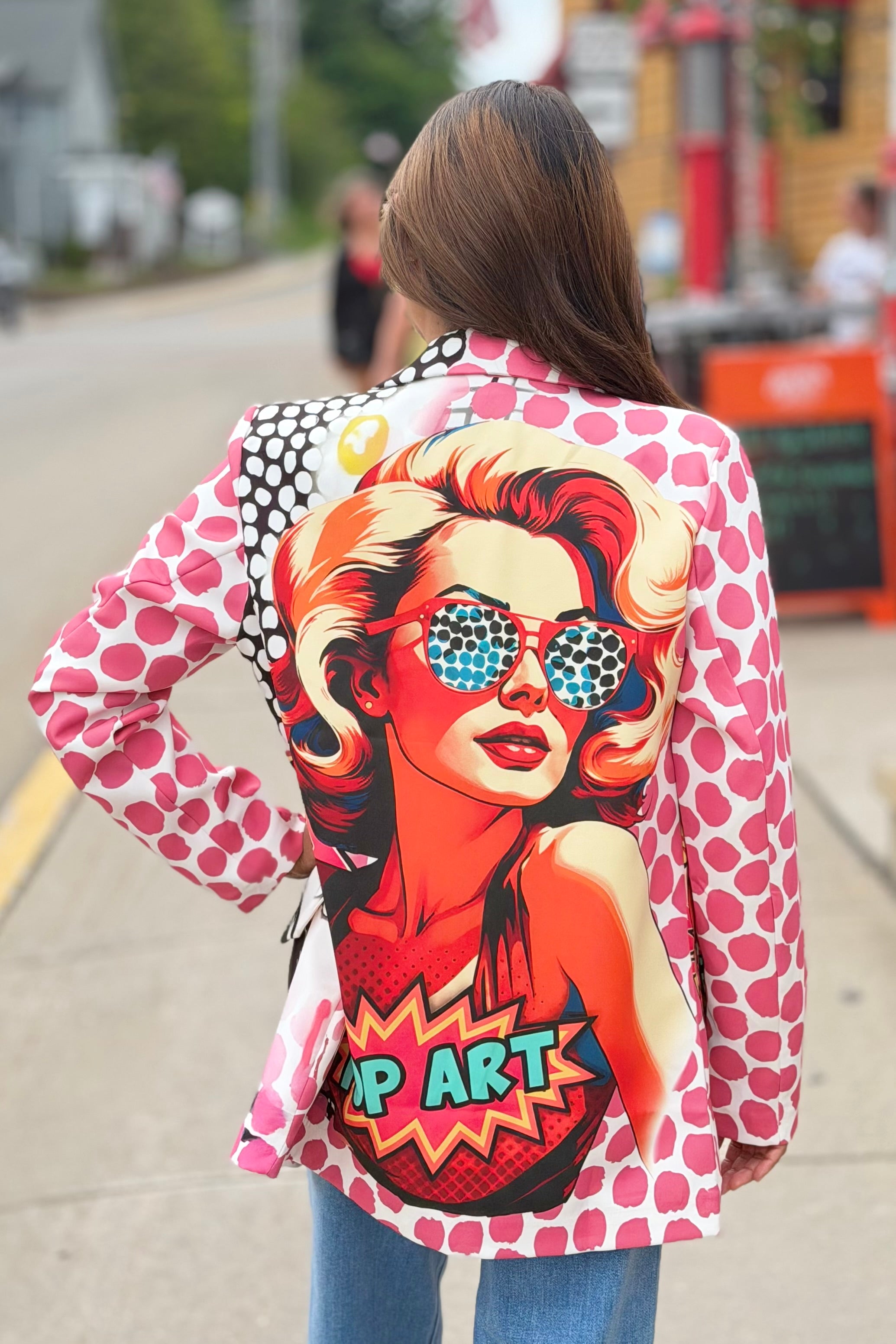 Italian Pop Art Print Blazer