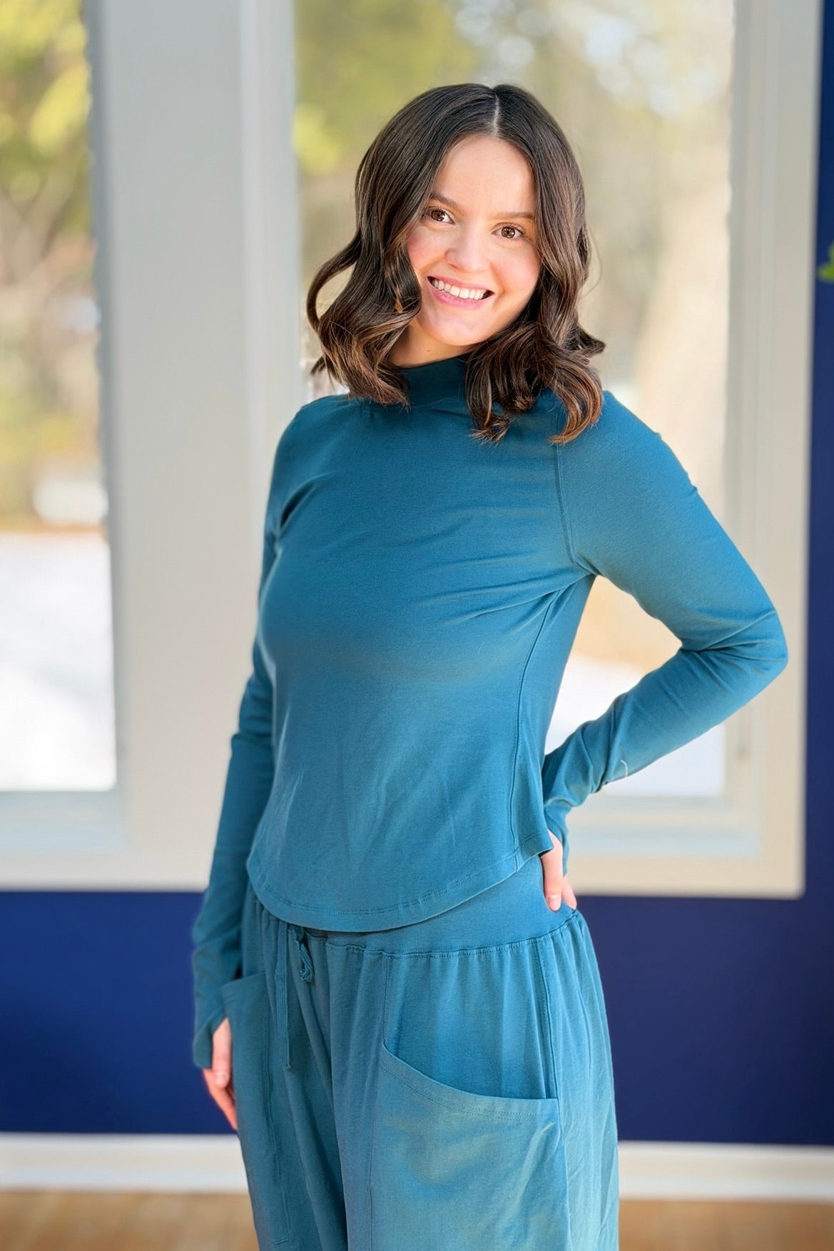 Relaxed Harem Pants - Teal