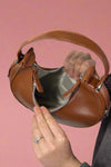Crescent Shoulder Handbag - Brown