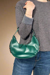 Crescent Shoulder Handbag - Green