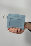 Scalloped Card Holder Wallet - Light Blue