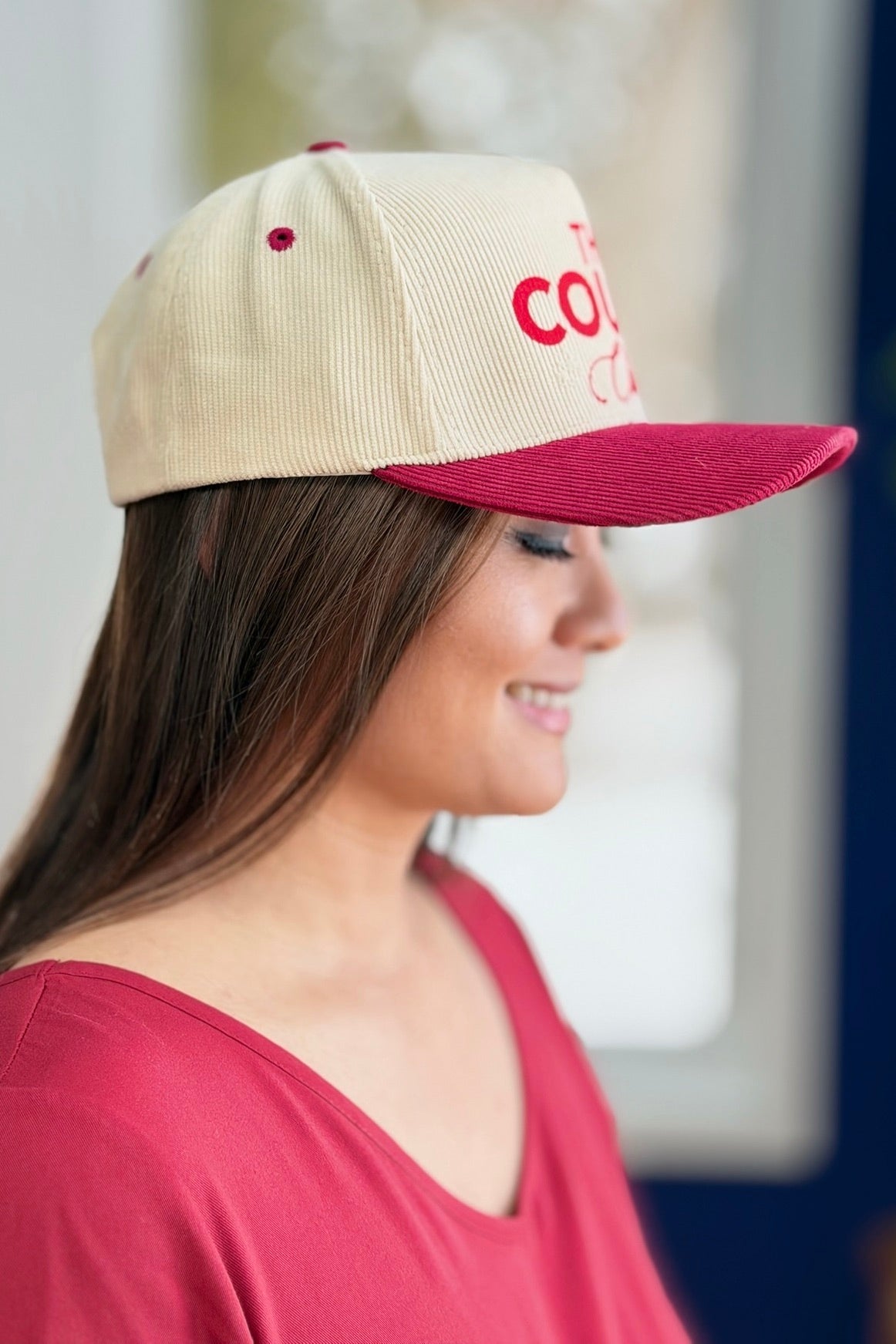 The Couch Club Corduroy Cap - Burgundy