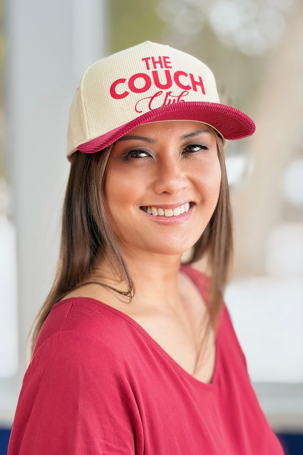 The Couch Club Corduroy Cap - Burgundy