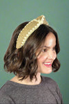 Woven Knotted Headband - Coffee
