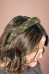 Seasonal Plaid Headband - Brown