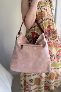 Side Metal Accent Hobo Bag