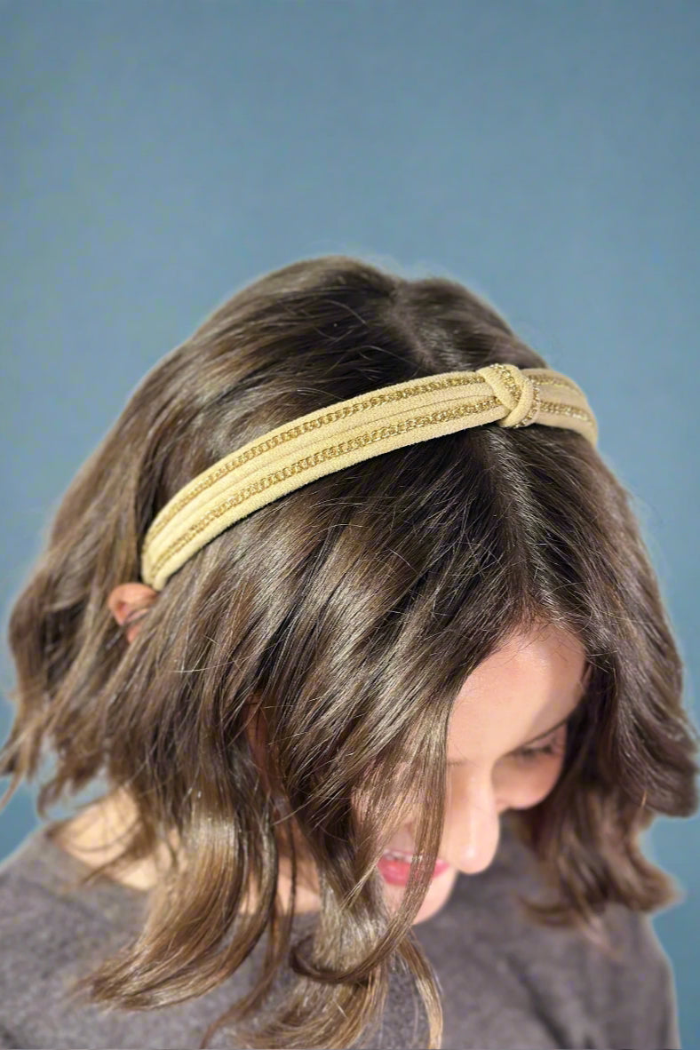 Chain Knot Headband - Beige